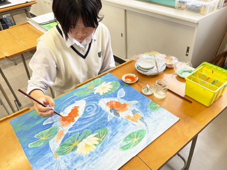 美術部の活動写真