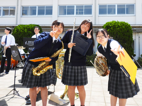 吹奏楽部の活動写真